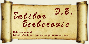 Dalibor Berberović vizit kartica
